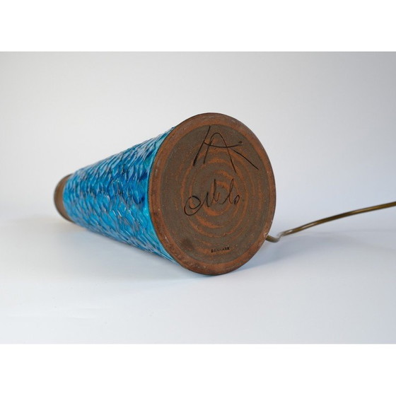 Image 1 of Vintage stoneware table lamp by Nils Kähler for Herman A. Kähler, Denmark 1960