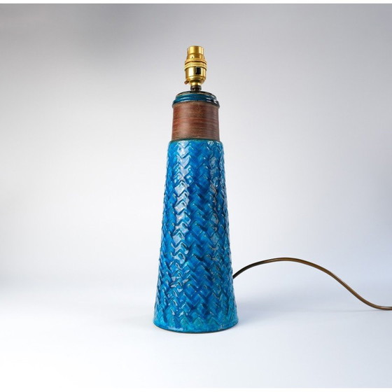 Image 1 of Vintage stoneware table lamp by Nils Kähler for Herman A. Kähler, Denmark 1960