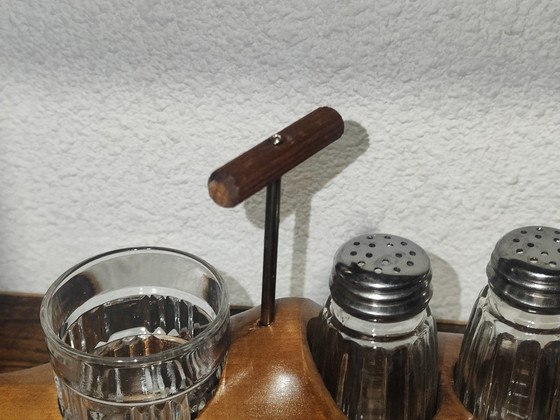 Image 1 of Wooden Condiment Set