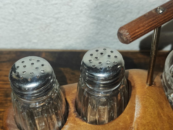 Image 1 of Wooden Condiment Set