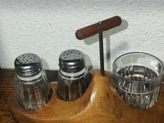 Image 1 of Wooden Condiment Set