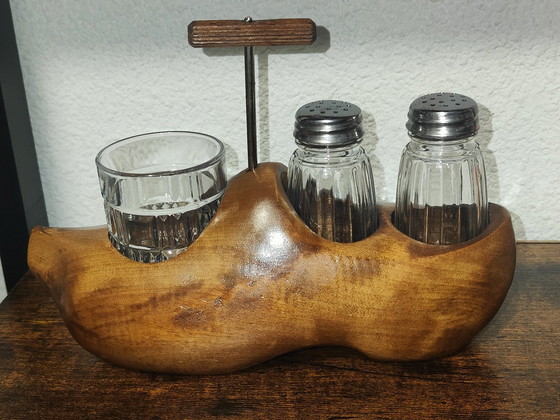 Image 1 of Wooden Condiment Set