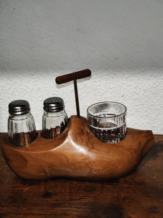 Image 1 of Wooden Condiment Set