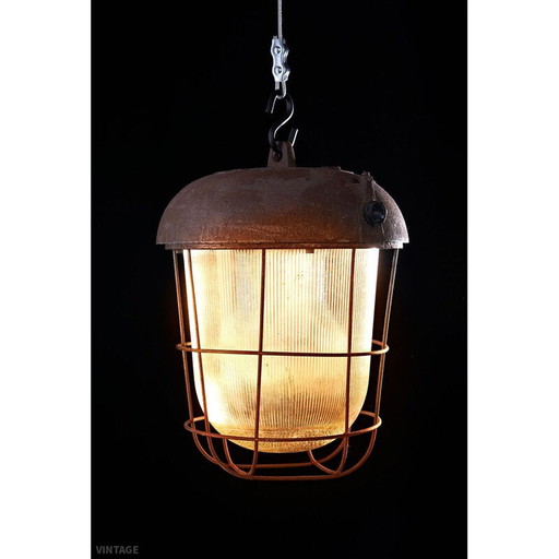 Vintage OS-300 P raw Industrial lamp