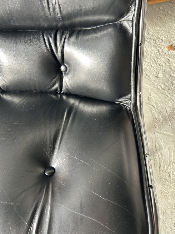 Image 1 of Fireside chair Pollock Knoll Black Leather 1980 Edition