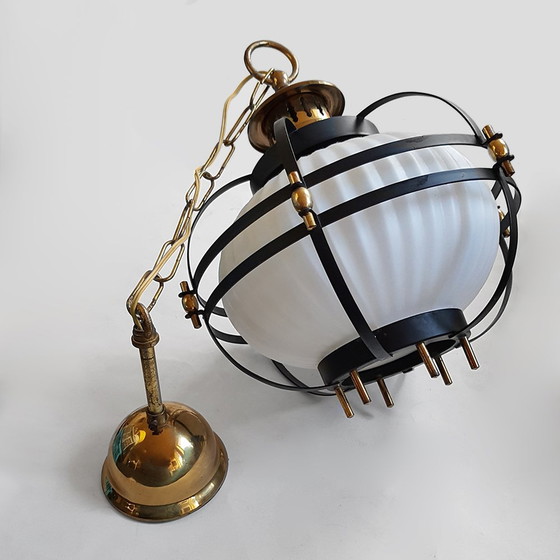 Image 1 of Mid-Century Opaline Glass Maritime Style Lantern from Massive