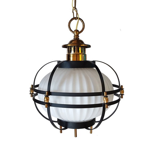 Mid-Century Opaline Glass Maritime Style Lantern from Massive