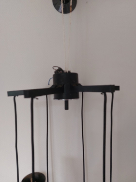 Image 1 of Mid - Century 6 Arms Solken Leuchten Pendant Lamp