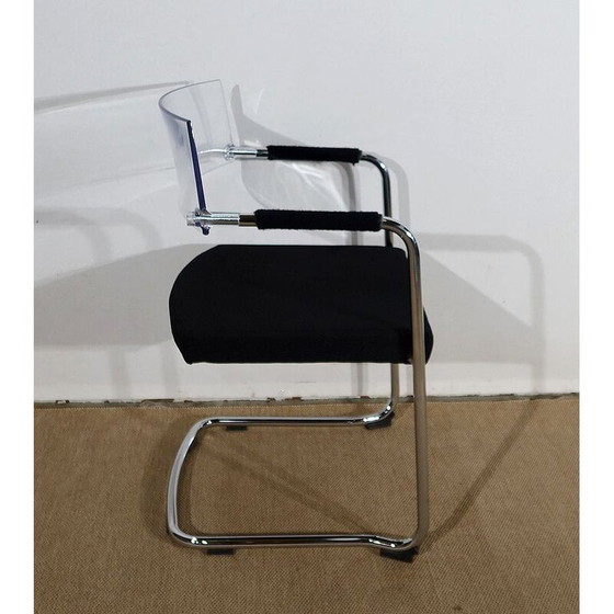 Image 1 of Vintage chrome-plated metal office chair