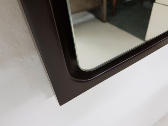 Image 1 of Large mid-century brown plastic mirror, 1970's