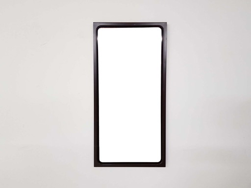 Large mid-century brown plastic mirror, 1970's