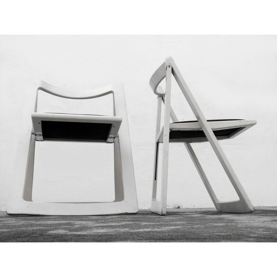 Image 1 of Pair of vintage Trieste chairs in wood and velvet by Jacober Aldo and D'Aniello for Bazzani Itaky, 1970