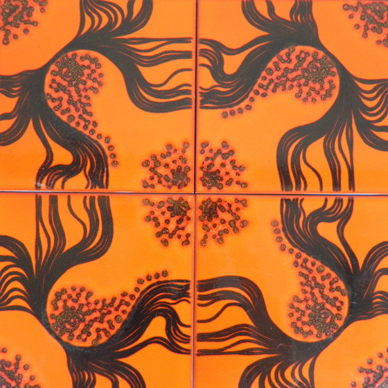 Image 1 of Table basse vintage avec 4 carreaux, 1960s