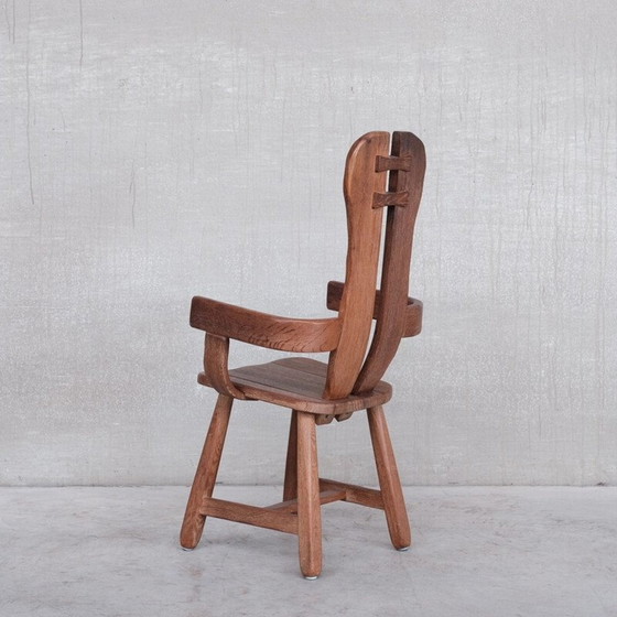 Image 1 of Set of 4 oakwood mid-century dining chairs, Belgium 1970s