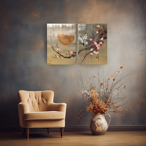 Image 1 of Japanese Sakura J402 - Gold Painting