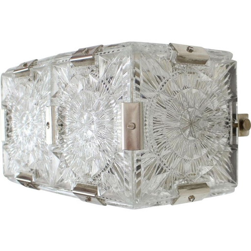 Vintage metal wall lamp by Kamenický Šenov, Czechoslovakia 1970