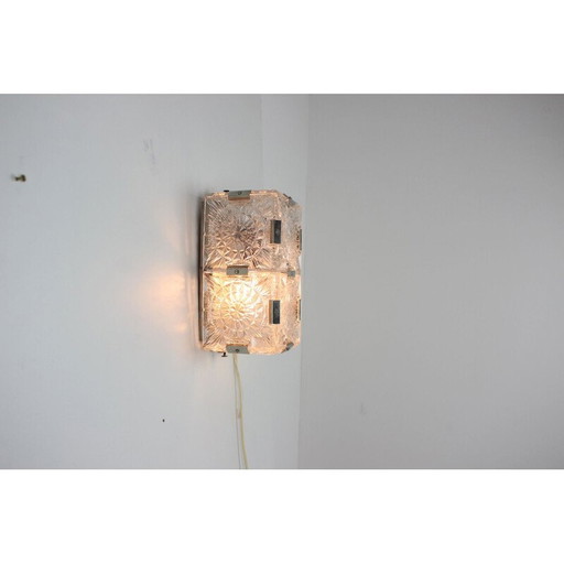 Vintage metal wall lamp by Kamenický Šenov, Czechoslovakia 1970