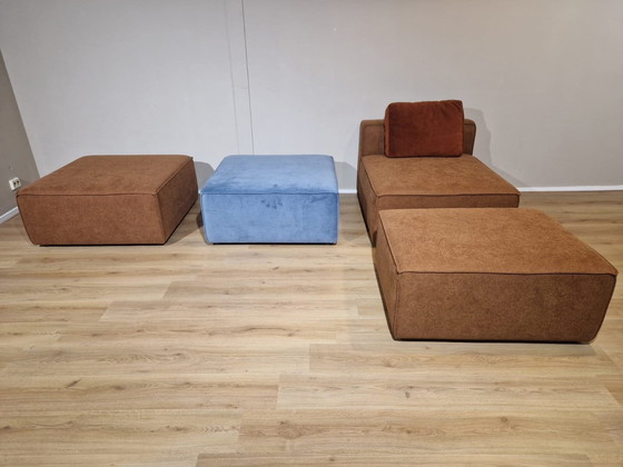 Image 1 of Studio Mik - Element bench - New - Brown - Blue - Fabric