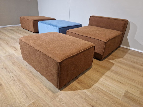 Image 1 of Studio Mik - Element bench - New - Brown - Blue - Fabric