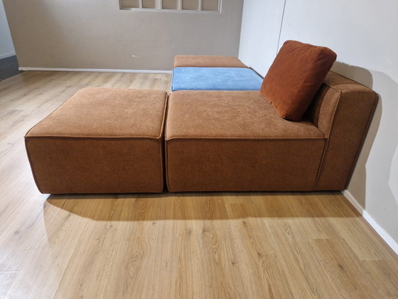 Image 1 of Studio Mik - Element bench - New - Brown - Blue - Fabric