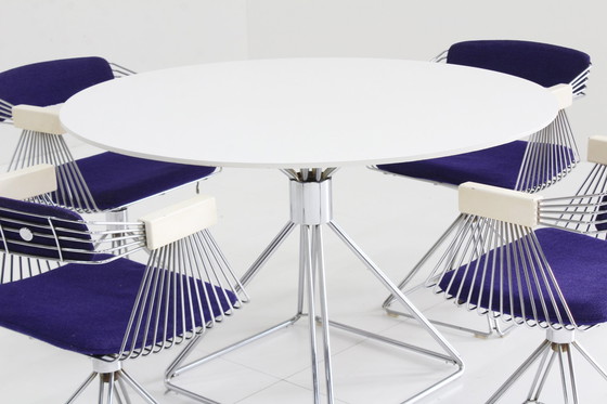 Image 1 of Rudi Verelst Delta dining room chairs and table Novalux, 1974, Set of 5