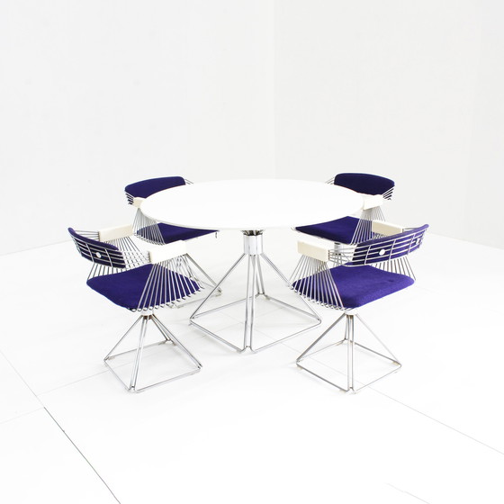 Image 1 of Rudi Verelst Delta dining room chairs and table Novalux, 1974, Set of 5