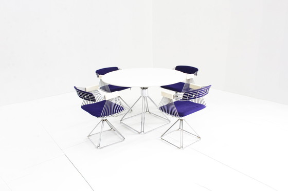 Image 1 of Rudi Verelst Delta dining room chairs and table Novalux, 1974, Set of 5