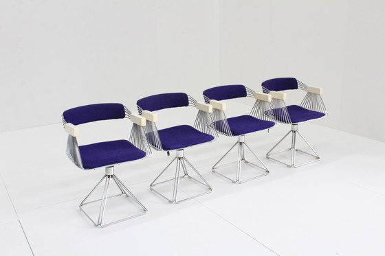 Image 1 of Rudi Verelst Delta dining room chairs and table Novalux, 1974, Set of 5