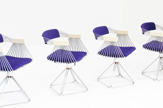 Image 1 of Rudi Verelst Delta dining room chairs and table Novalux, 1974, Set of 5