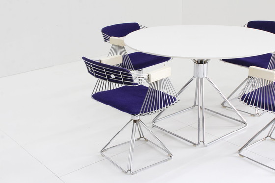 Image 1 of Rudi Verelst Delta dining room chairs and table Novalux, 1974, Set of 5