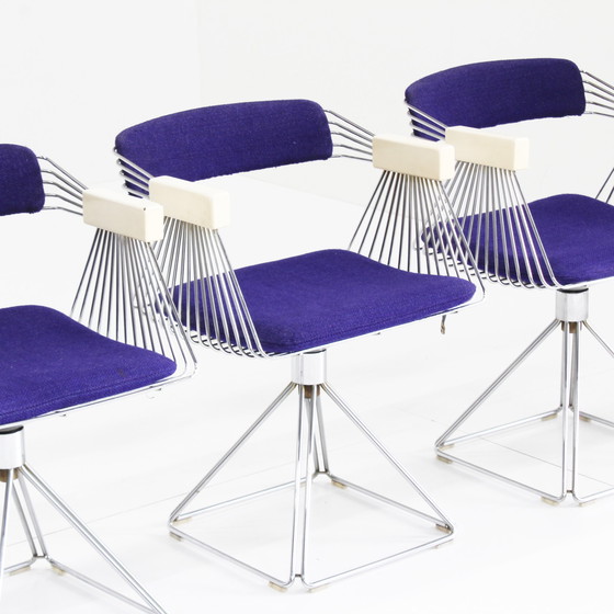 Image 1 of Rudi Verelst Delta dining room chairs and table Novalux, 1974, Set of 5