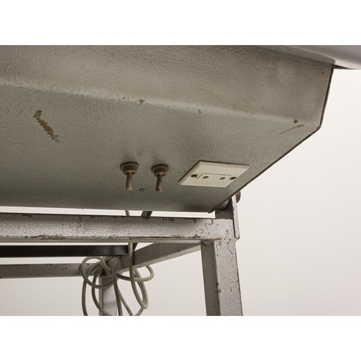 Vintage metal tiltable drawing table