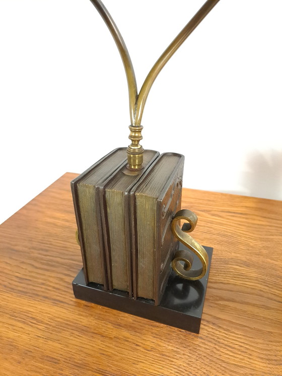 Image 1 of Bronze Desk Banker Lamp