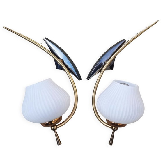 Image 1 of Pair of vintage wall lamps by Arlus, 1950