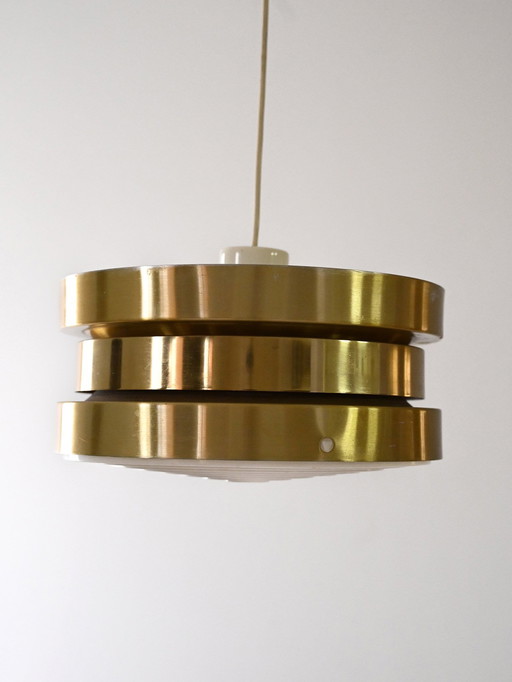 Lampada a sospensione scandinava vintage con cerchi sovrapposti, anni '60