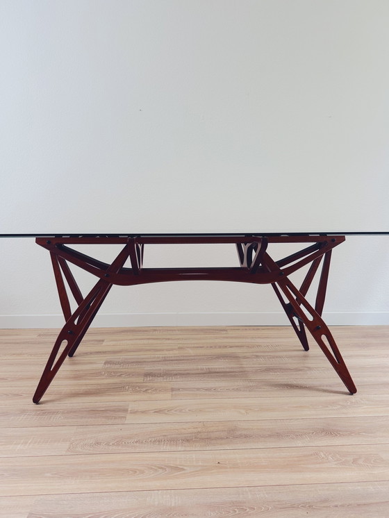 Image 1 of Zanotta glass dining table Reale Carlo Mollino