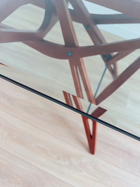 Image 1 of Zanotta glass dining table Reale Carlo Mollino