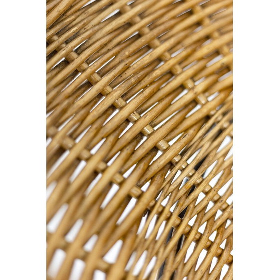 Image 1 of Pair of vintage rattan armchairs "Basket", Italy 1950