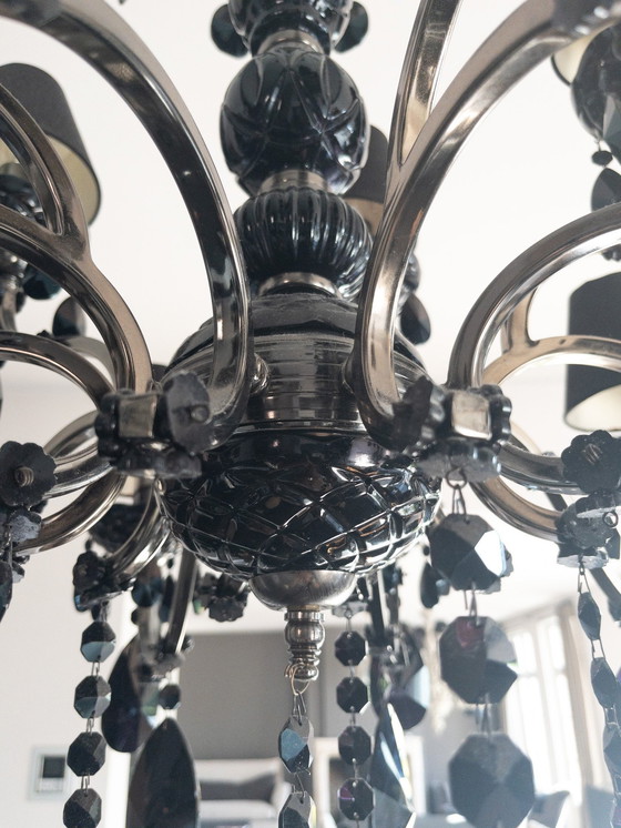 Image 1 of Lampadario in cristallo nero a 15 bracci