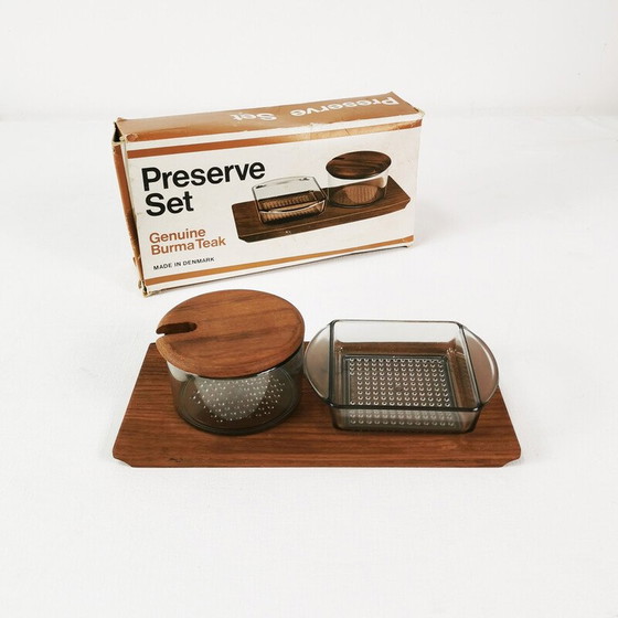 Image 1 of Set di spezie vintage in teak e plastica, Danimarca 1960