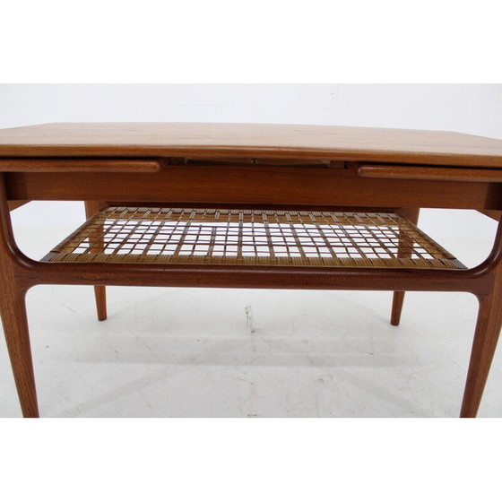 Image 1 of Vintage extendable teak coffee table, Denmark 1960
