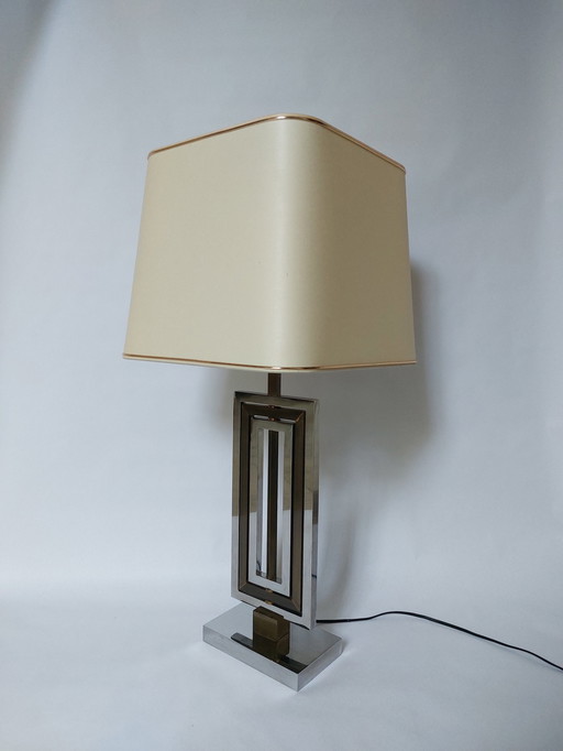 Mid-Century Rome Rega Chrome Brass Table Lamp, 1970