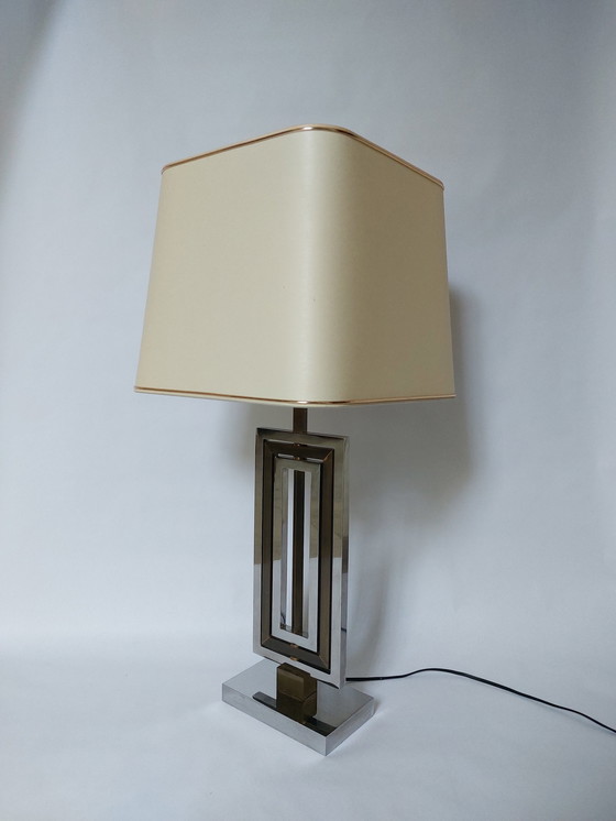 Image 1 of Mid-Century Rome Rega Chrome Brass Table Lamp, 1970