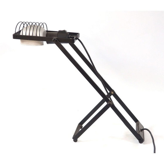 Image 1 of Vintage lamp in black aluminum with "Sintesi" stamped on the base by Ernesto Gismondi for Artemide, 1976