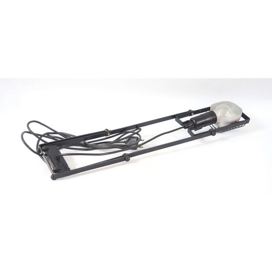 Image 1 of Vintage lamp in black aluminum with "Sintesi" stamped on the base by Ernesto Gismondi for Artemide, 1976