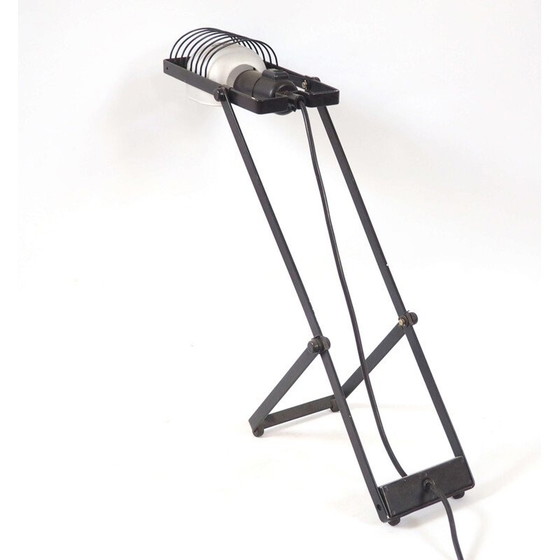 Image 1 of Vintage lamp in black aluminum with "Sintesi" stamped on the base by Ernesto Gismondi for Artemide, 1976