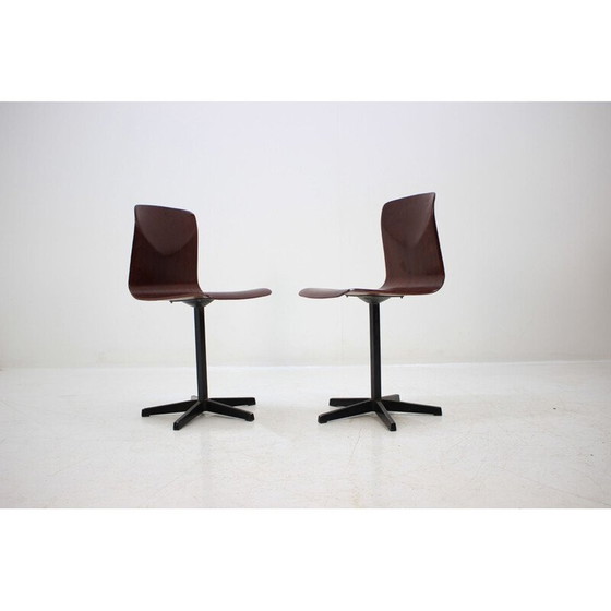 Image 1 of Pair of vintage dining chairs by Elmar Flötotto for Pagholz, 1970