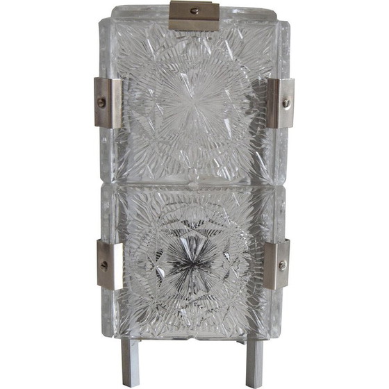 Image 1 of Vintage glass table lamp by Josef Hejtman for Kamenicky Senov, Czechoslovakia 1960