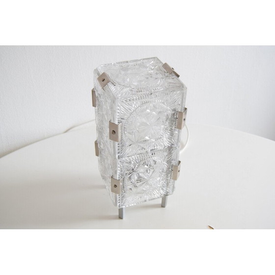 Image 1 of Vintage glass table lamp by Josef Hejtman for Kamenicky Senov, Czechoslovakia 1960