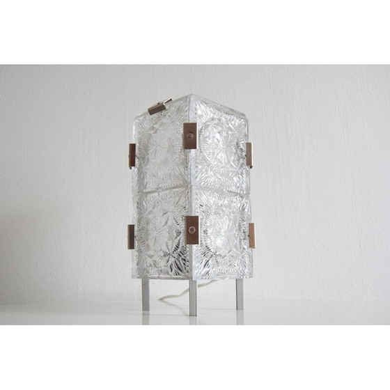Image 1 of Vintage glass table lamp by Josef Hejtman for Kamenicky Senov, Czechoslovakia 1960